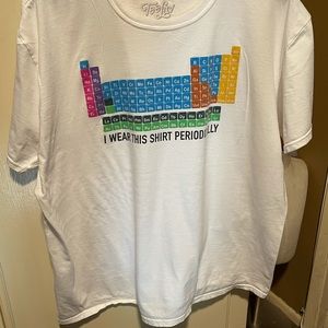TeeLuv white t-shirt size 2xl Periodic Table